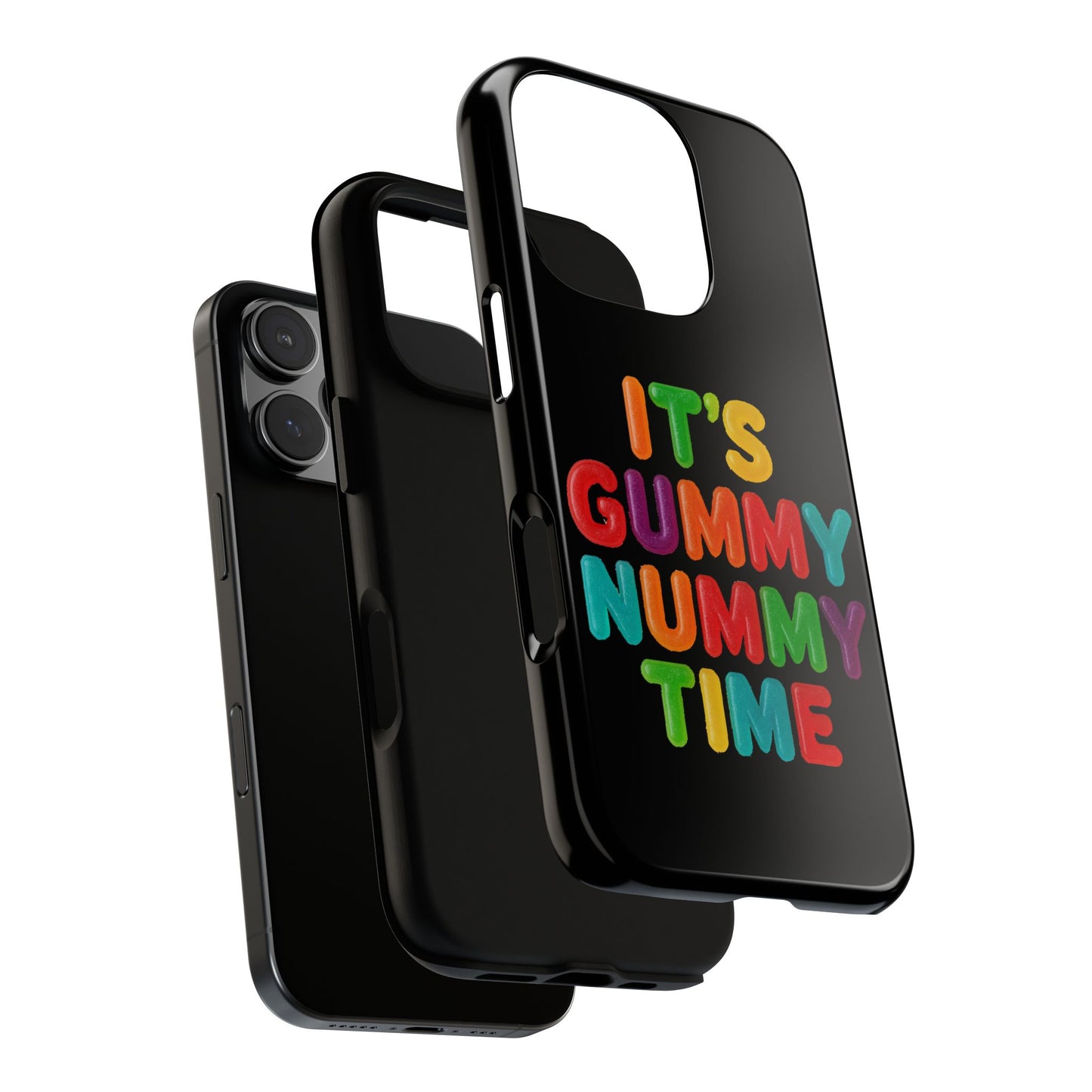 Phone Case — "It's Gummy Nummy Time" Colorful Candy Lettering Protective Case