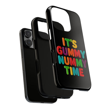 Phone Case — "It's Gummy Nummy Time" Colorful Candy Lettering Protective Case