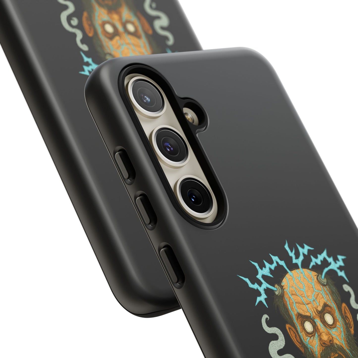 Phone Case — “I’m Not Charged Up… I’m Barely Contained” Electric Horror Design