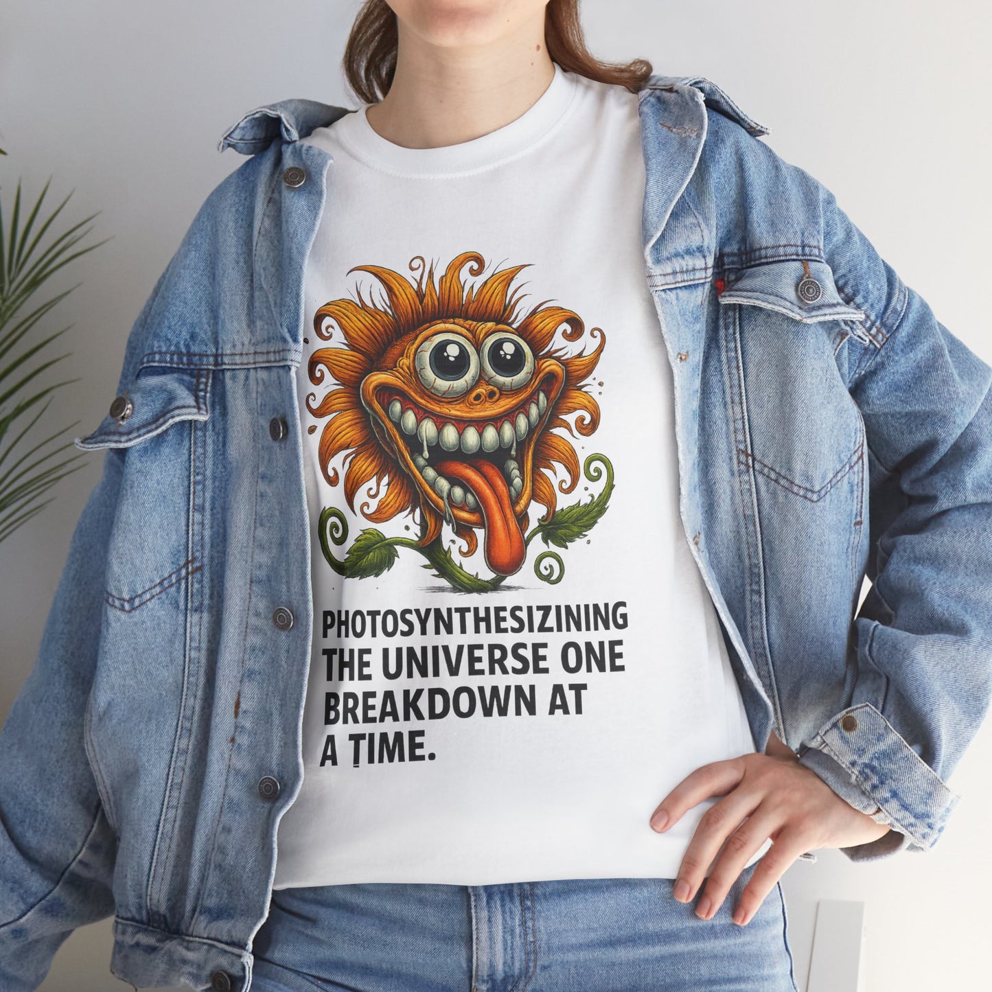 Photosynthesizining the Universe – Funny Sunflower Breakdown T-Shirt