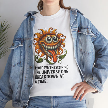 Photosynthesizining the Universe – Funny Sunflower Breakdown T-Shirt