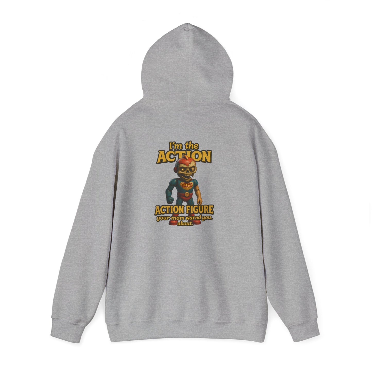 Action Figure Hoodie – Retro Toy Gamer Graphic Pullover