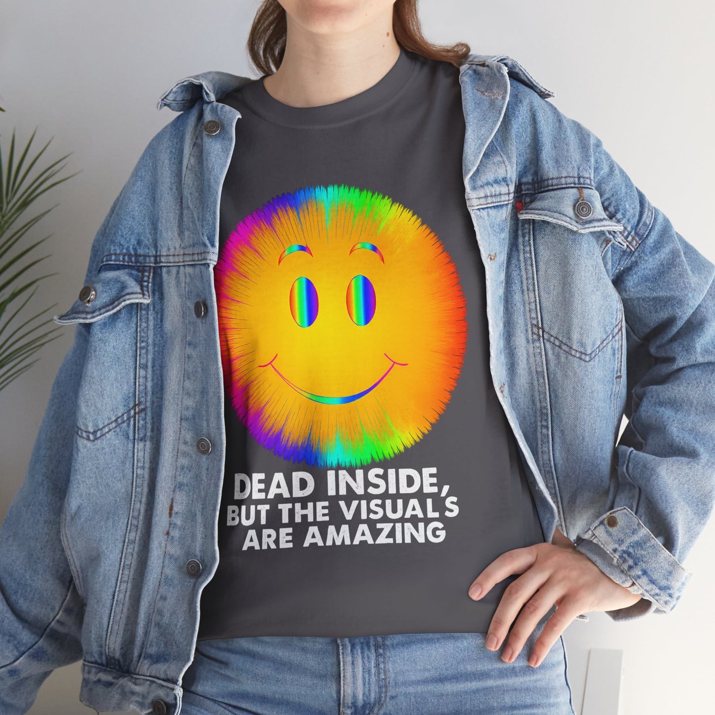 Dead Inside, But the Visuals Are Amazing – Trippy Smiley Face T-Shirt