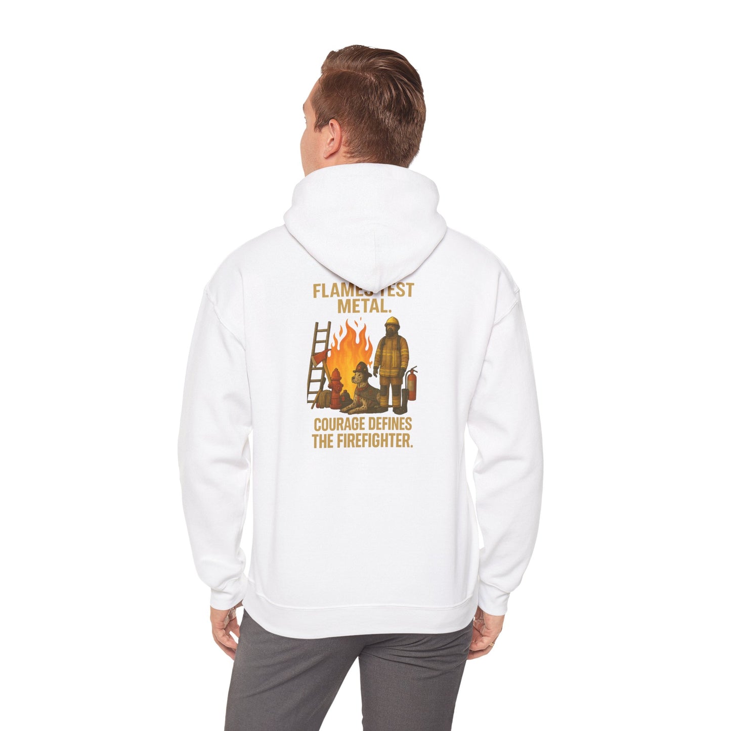 Flames Test Metal Firefighter Hoodie