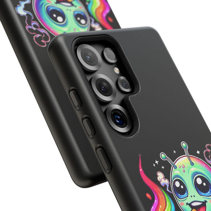 Alien Smoking Rainbow Joint Phone Case — Cute Psychedelic Cannabis iPhone Cover