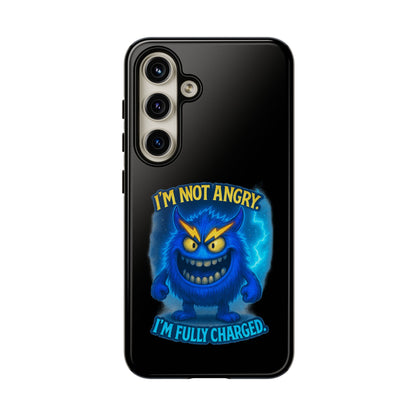 Phone Case - "I'm Not Angry, I'm Fully Charged" Electric Monster Protective Cover