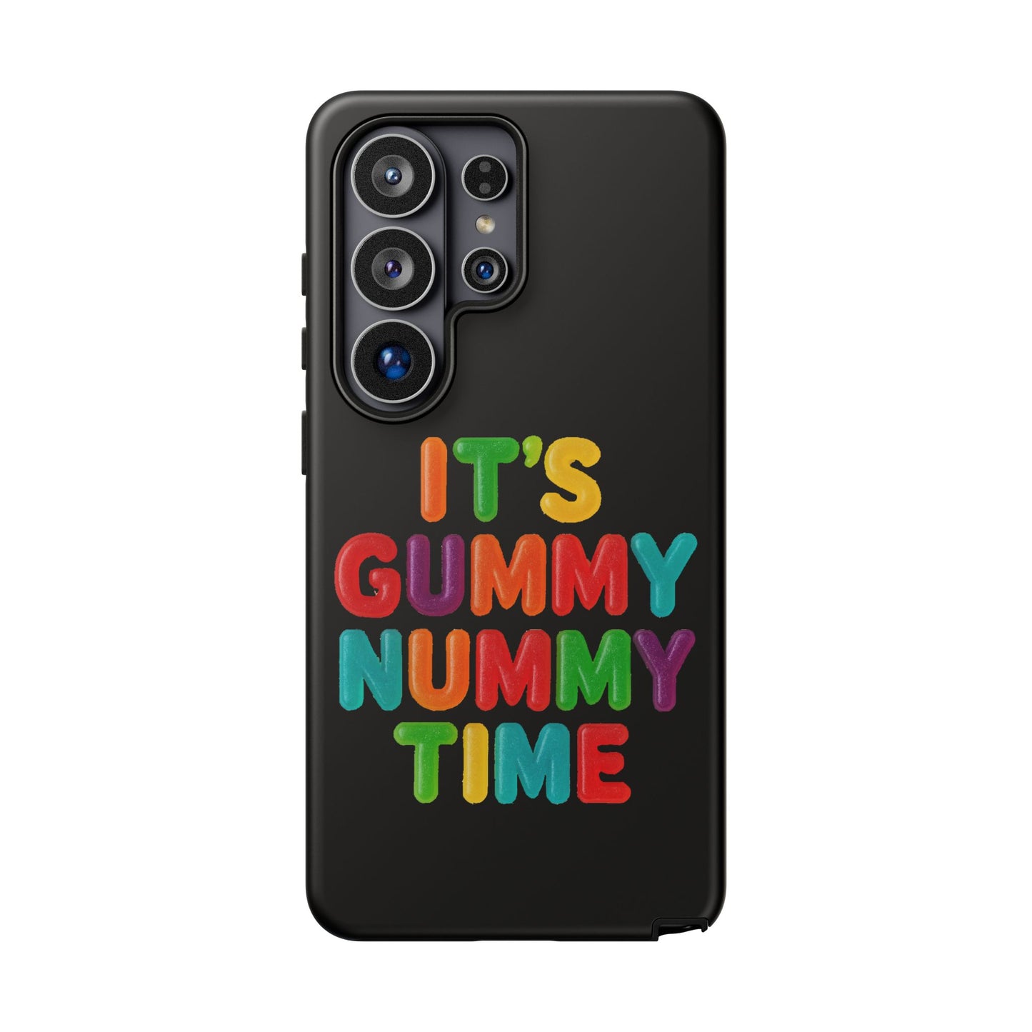 Phone Case — "It's Gummy Nummy Time" Colorful Candy Lettering Protective Case