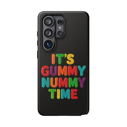 Phone Case — "It's Gummy Nummy Time" Colorful Candy Lettering Protective Case