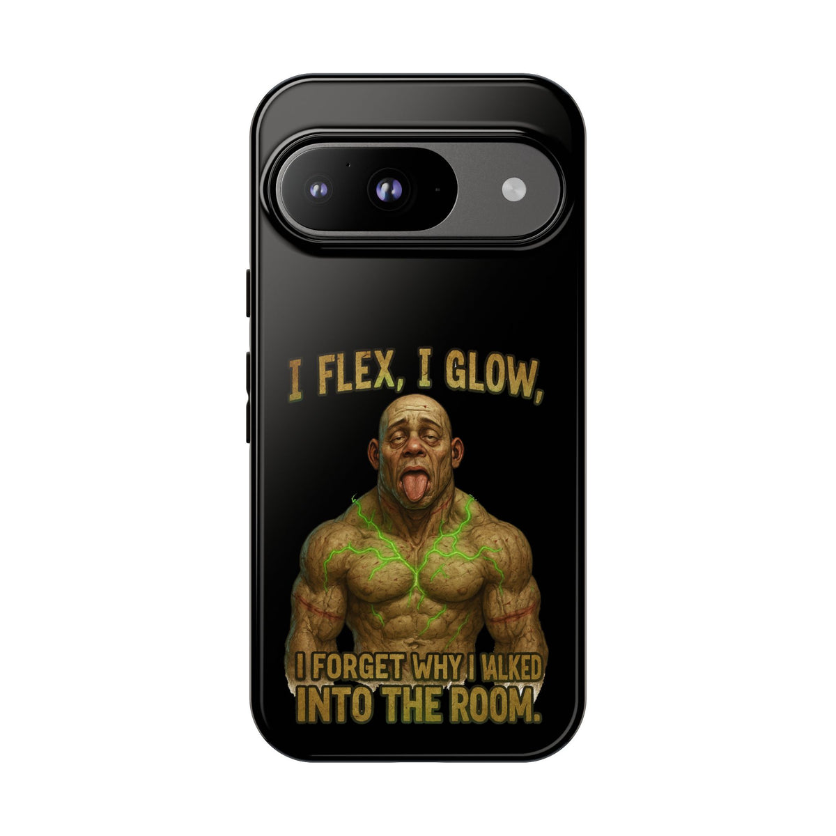 Phone Case — I Flex, I Glow Funny Muscular Guy Phone Cover