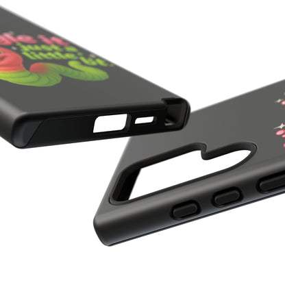 Wiggle It Worm Phone Case — Cute Pink & Green Cartoon iPhone Cover