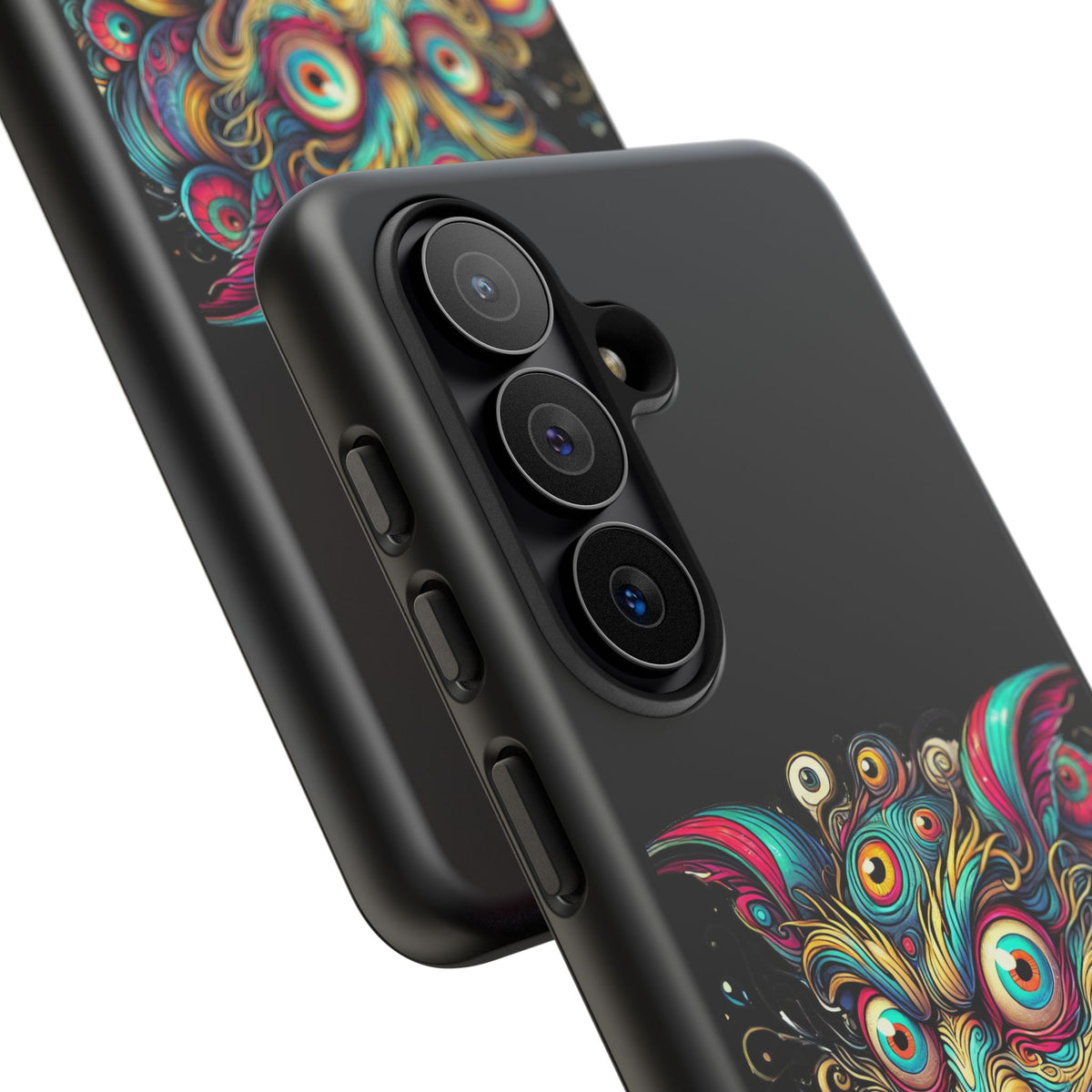 Psychedelic Mischief Phone Case — Colorful Grinning Monster Design