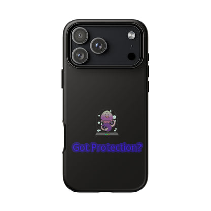 Phone Case — 'Got Protection?' Cute Purple Alien Anti-Shock Protective Cover