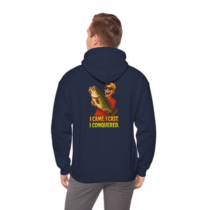 Fishing Hoodie – I Came, I Cast, I Conquered Graphic Pullover