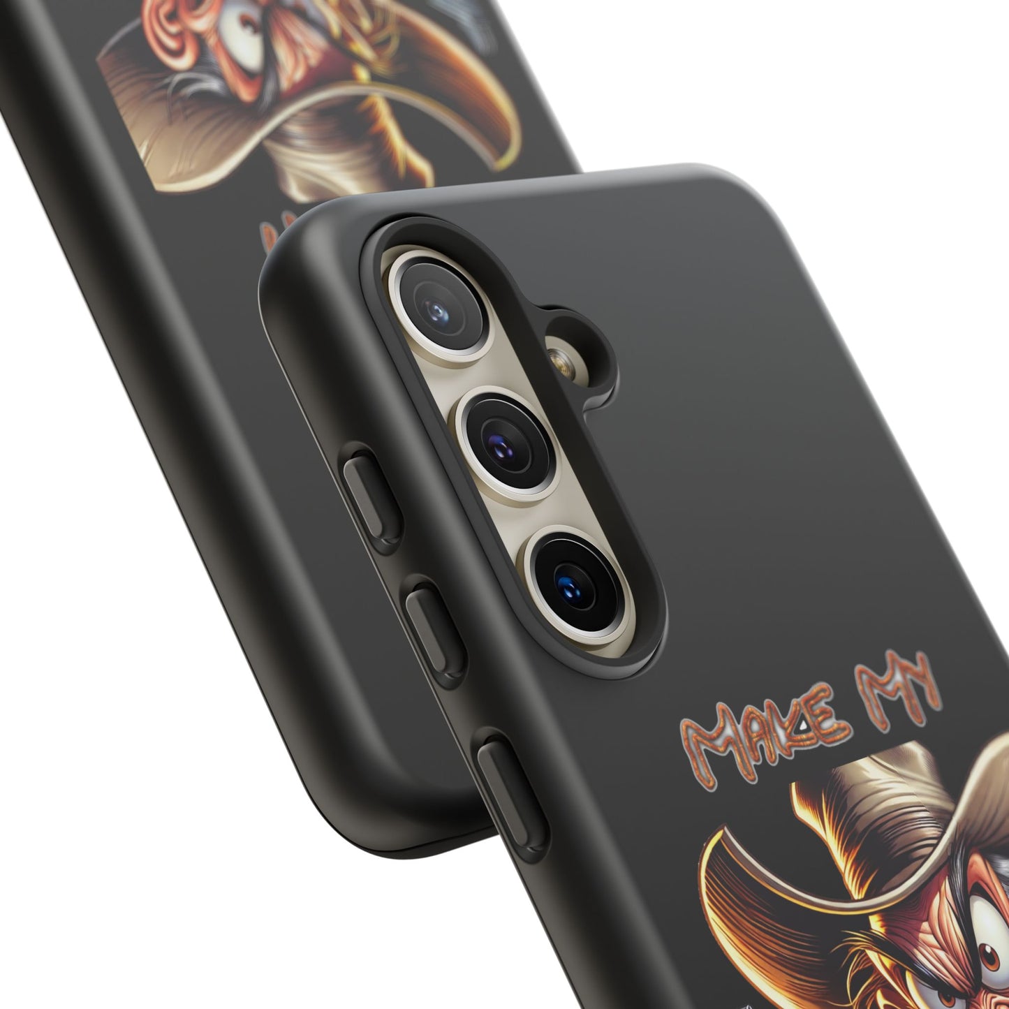 Phone Case - 'Make My Day' Cowboy Revolver Graphic Protective Case