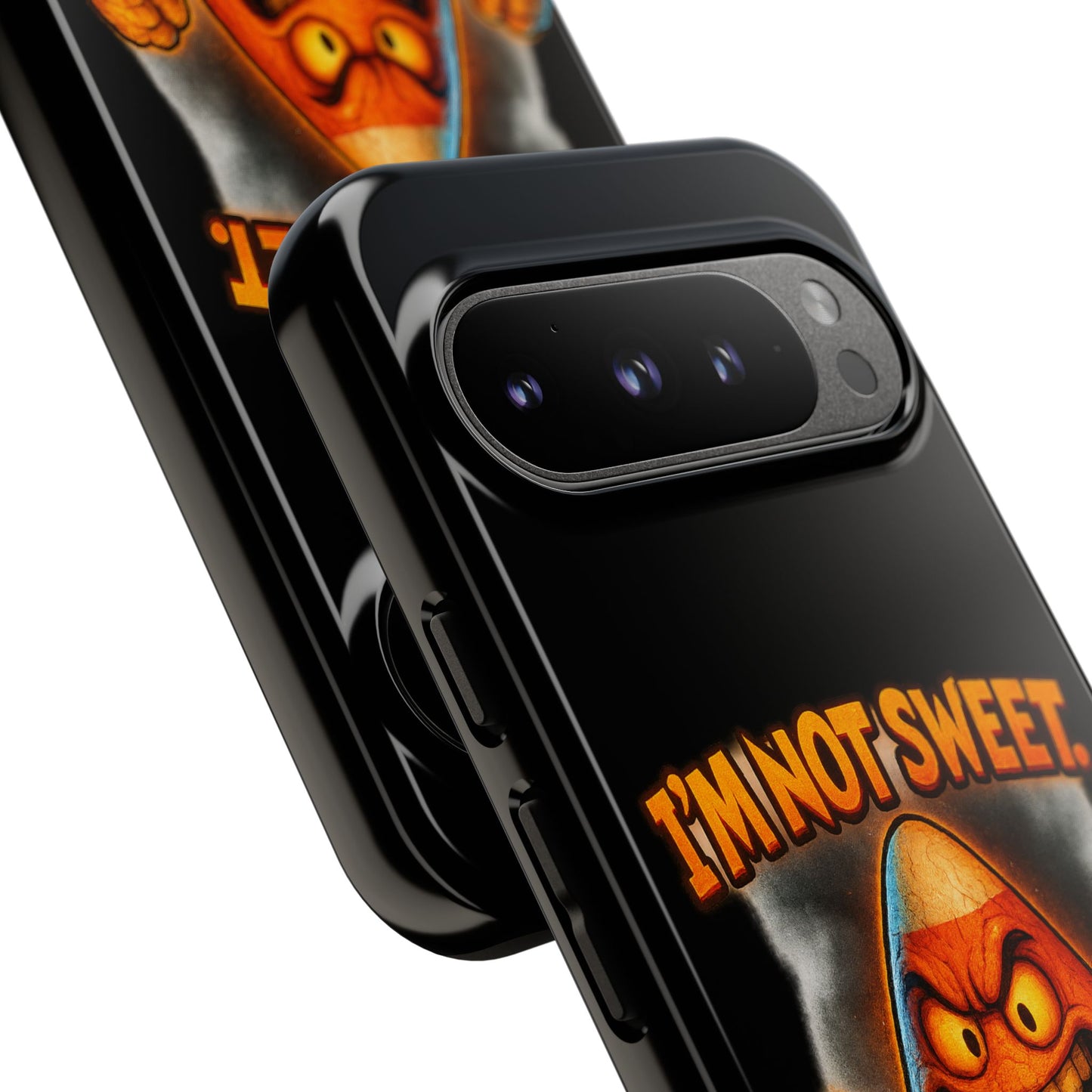 Phone Case — "I'm Not Sweet, I'm Spite in Stripes" Candy Monster Design