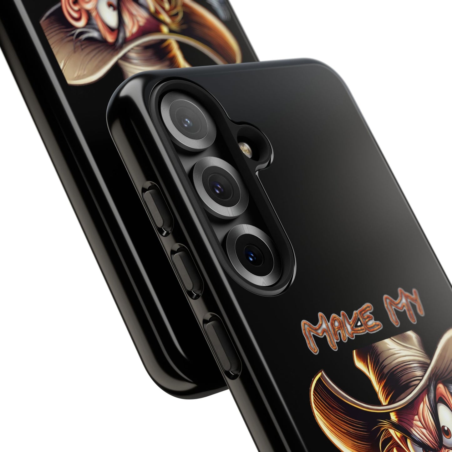 Phone Case - 'Make My Day' Cowboy Revolver Graphic Protective Case
