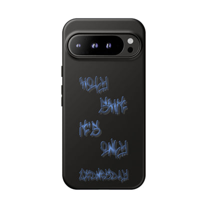 Phone Case — Blue Neon Graffiti "Tough Cases" Protective Cover