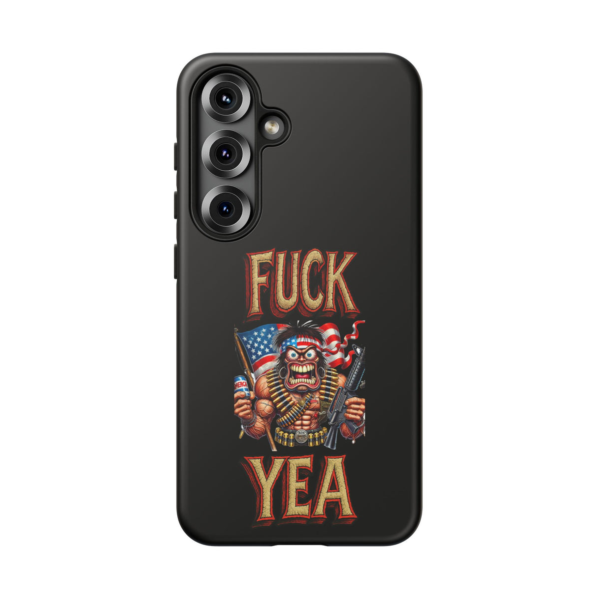 Phone Case — "FUCK YEA" Patriotic Skeleton Soldier Graphic