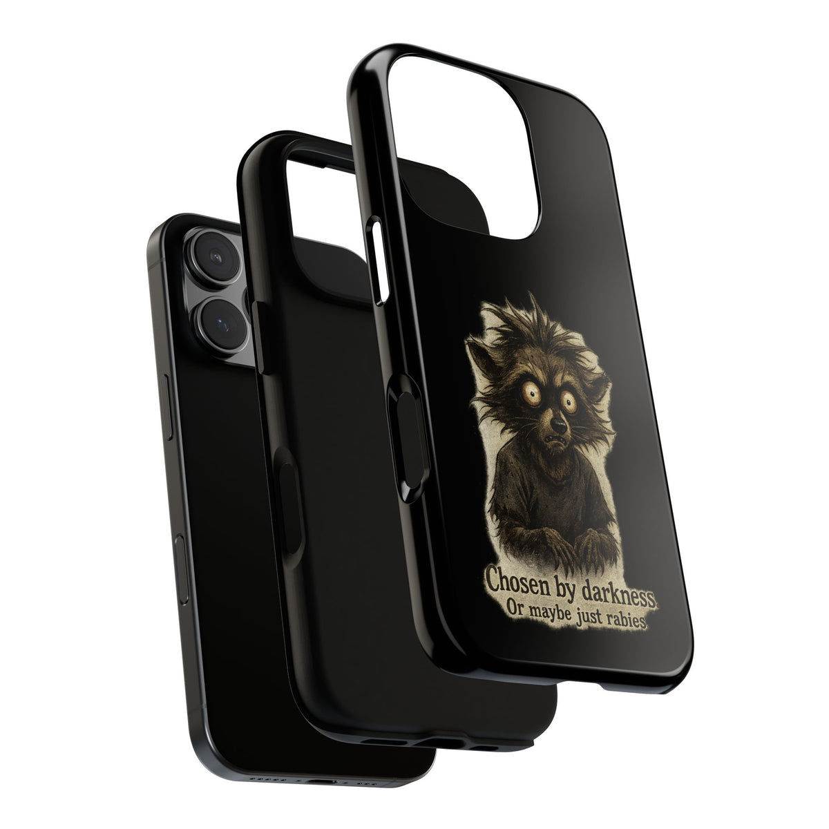 Phone Case — "Chosen by Darkness (Or Maybe Just Rabies)" Cute Creepy Lemur Design
