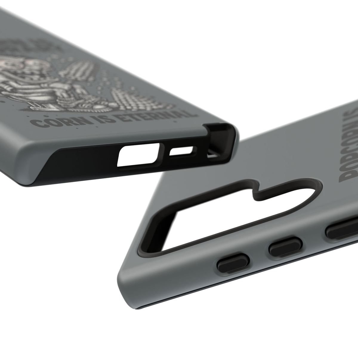 Phone Case — "Popcorn Is Temporary, Corn Is Eternal" Retro Zombie Corn Design