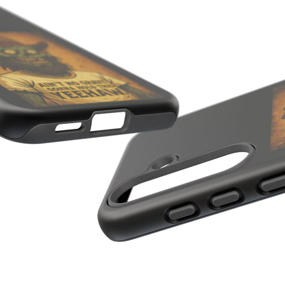 Zombie Cowboy Phone Case — "Ain't No Grave Gonna Hold This Yeehaw" Protective iPhone Cover