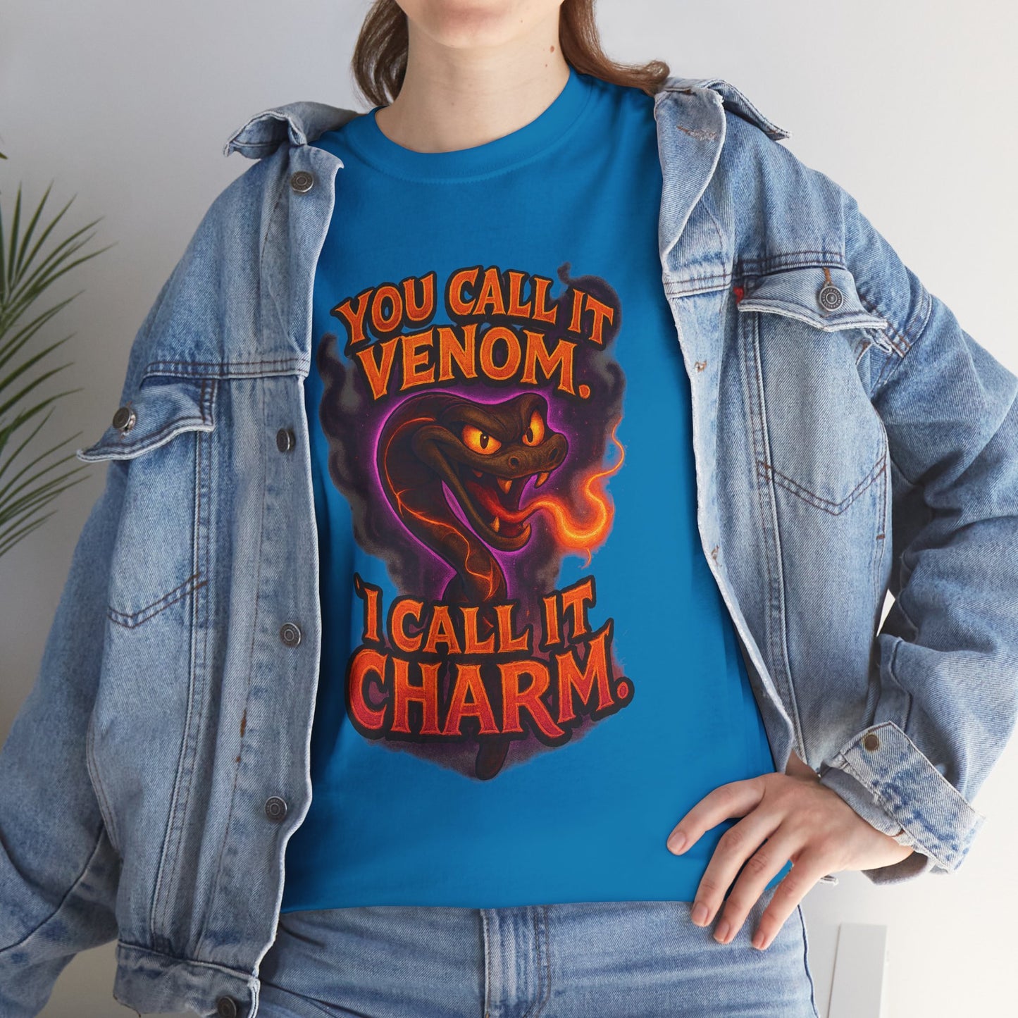 You Call It Venom I Call It Charm T-Shirt | Snake Illustration