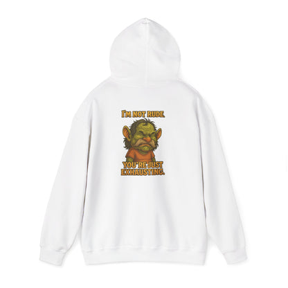 Troll Face Hoodie — "I'm Not Mad, You're Just Exhausting" Graphic Pullover