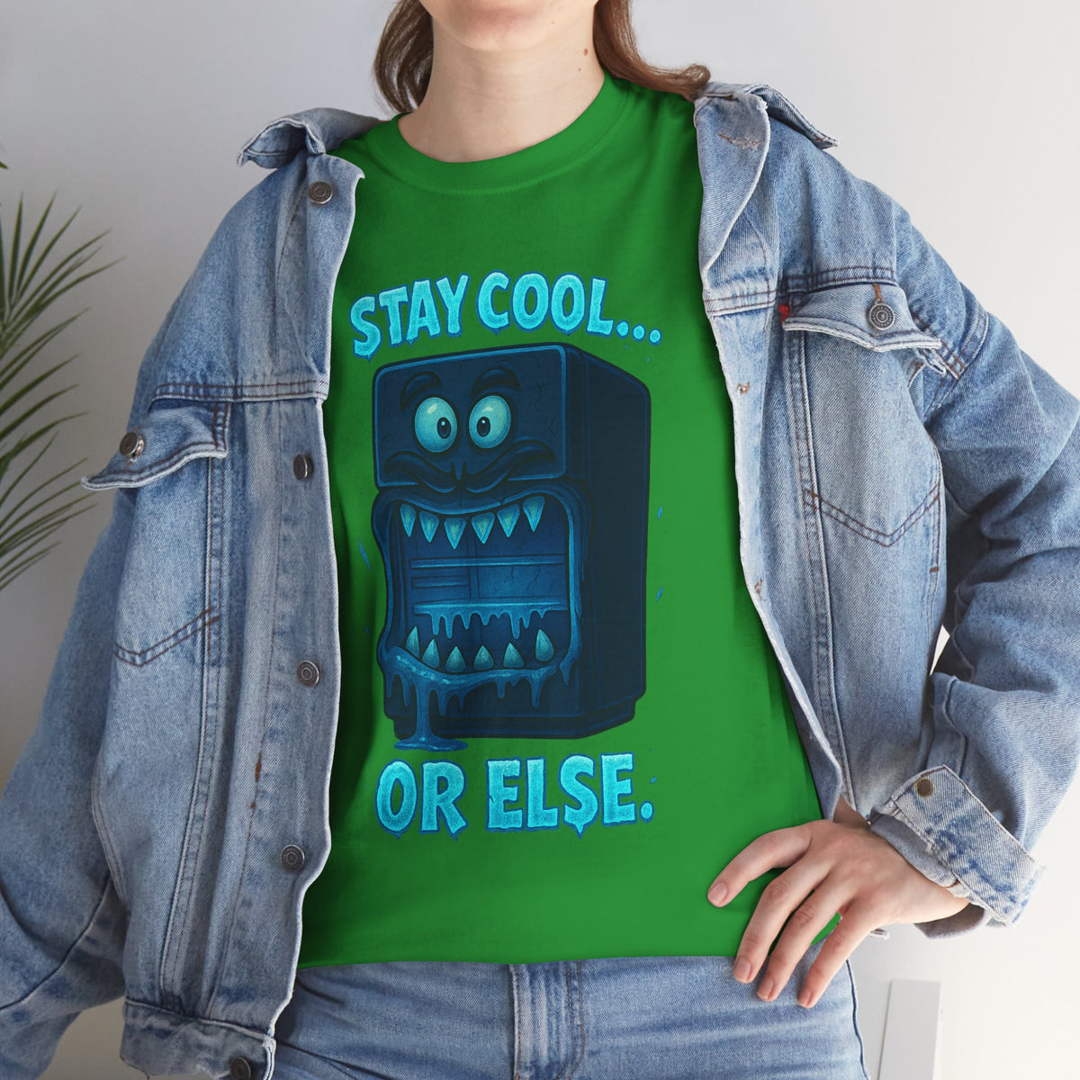 Stay Cool Refrigerator Monster T-Shirt | Funny Retro Cartoon Tee