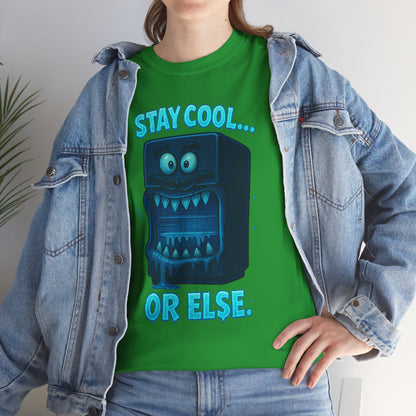 Stay Cool Refrigerator Monster T-Shirt | Funny Retro Cartoon Tee