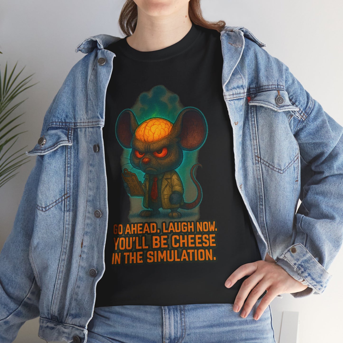 Evil Mouse Illustration Tee | "You'll Be Cheese in the Simulation"