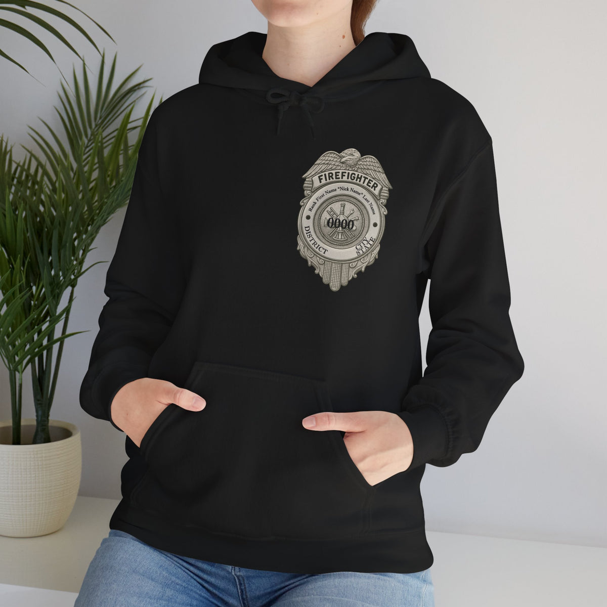 Graphic Hoodie - 'Not All Heroes Stand Tall' Badge & Vintage Group Art Pullover