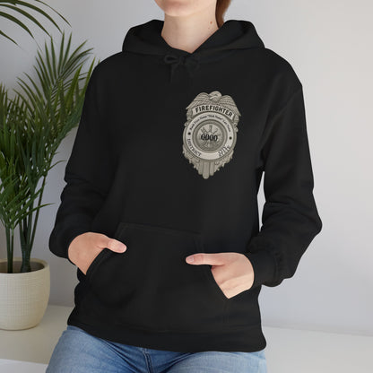 Graphic Hoodie - 'Not All Heroes Stand Tall' Badge & Vintage Group Art Pullover