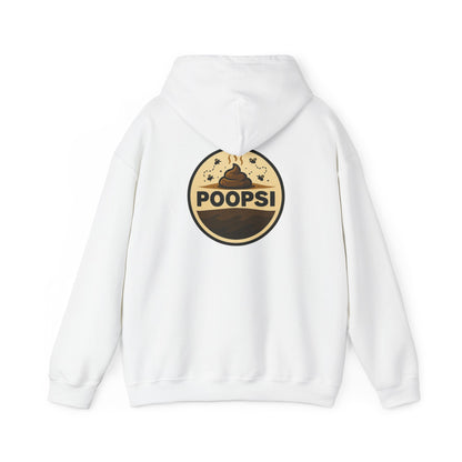 Funny 'POOPSI' Logo Hoodie — Retro Poop Emoji Graphic Pullover