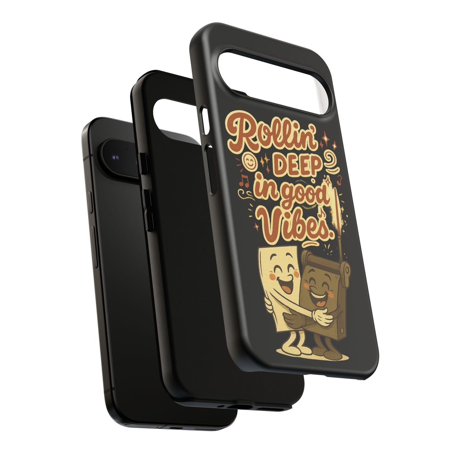 Phone Case — "Rollin' Deep in Good Vibes" Cartoon Retro Design