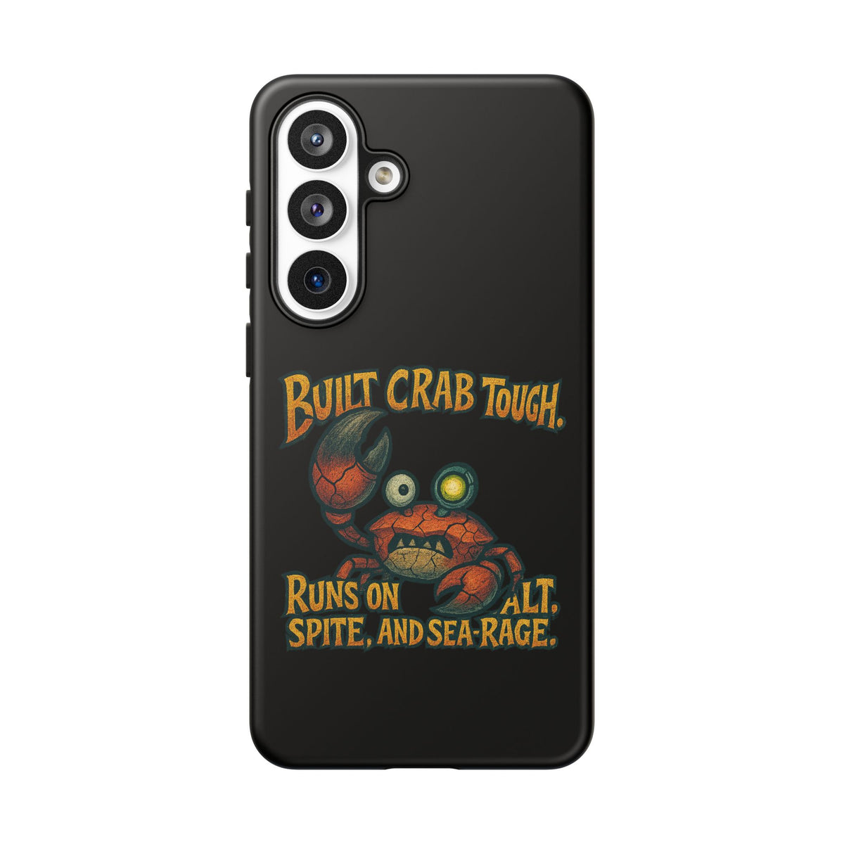 Phone Case - "Built Crab Tough" Funny Crab Graphic Protective Case