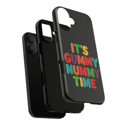 Phone Case — "It's Gummy Nummy Time" Colorful Candy Lettering Protective Case