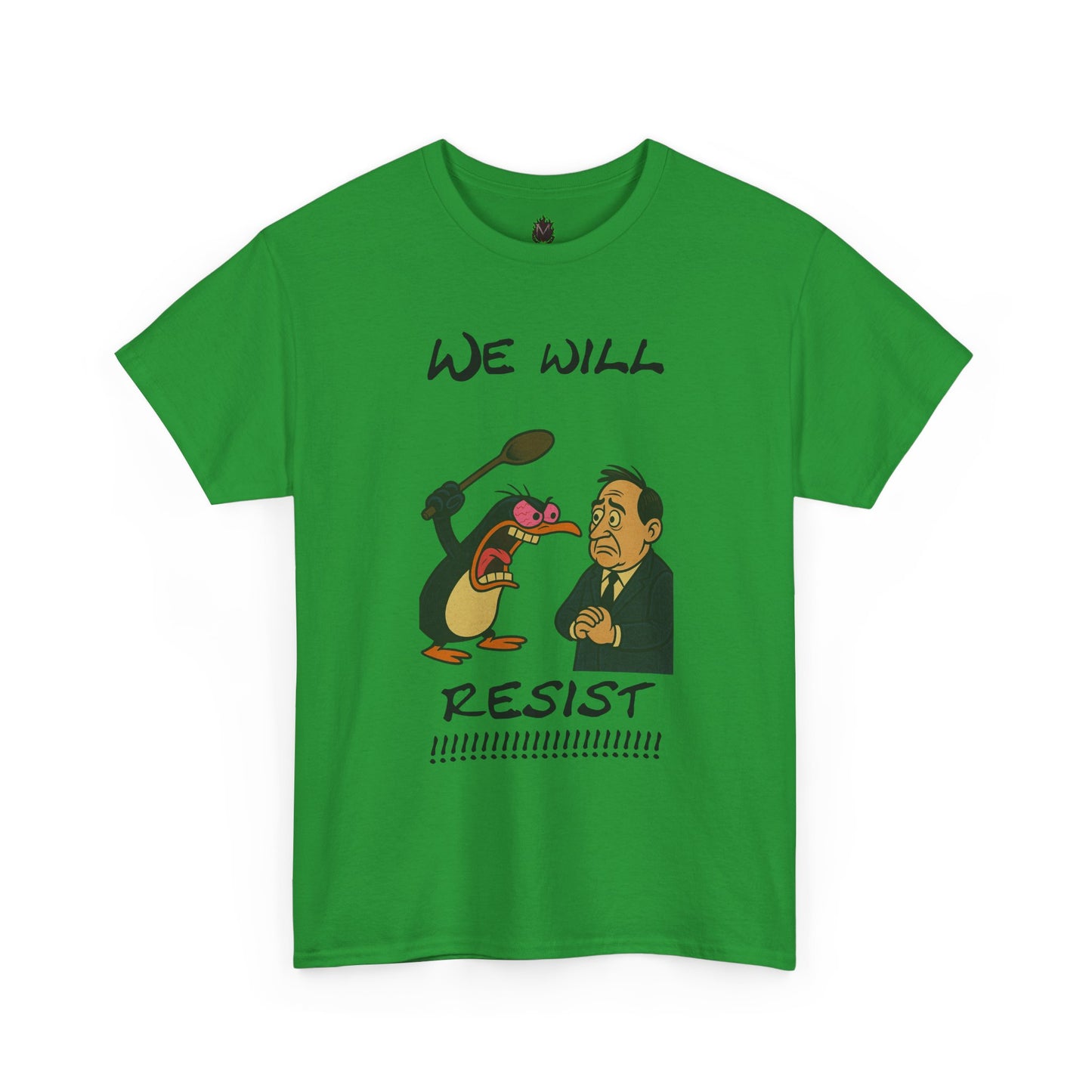 Resist Graphic Tee — 'We Will Resist' Political Cartoon T-Shirt