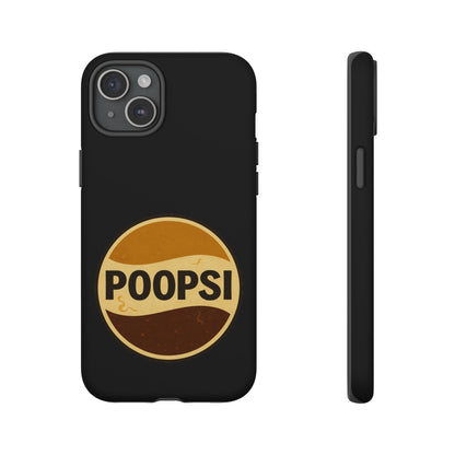 Poopsi Retro Logo Phone Case — Funny Vintage Soda-Inspired iPhone Cover