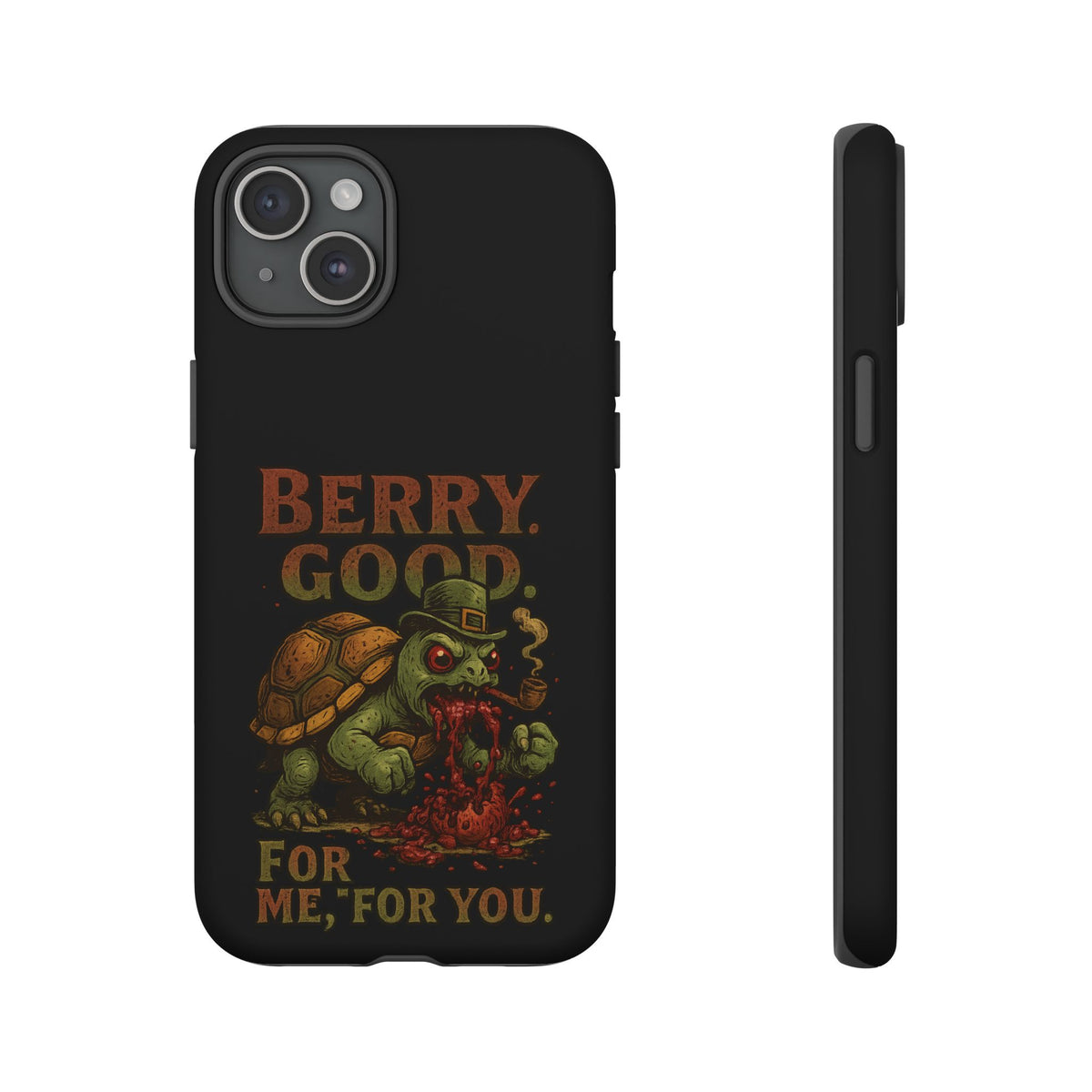 Phone Case — 'Berry Good' Zombie Turtle Graphic Tough Protective Case