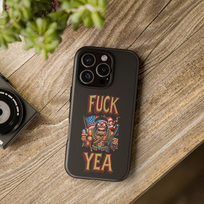 Phone Case — "FUCK YEA" Patriotic Skeleton Soldier Graphic