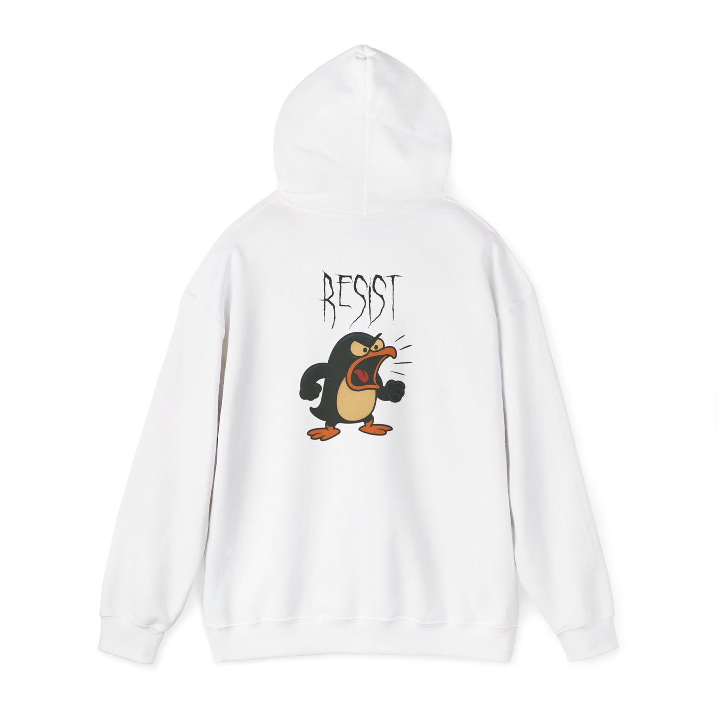 Angry Penguin Graphic Hoodie — 'ROAR' Retro Cartoon Streetwear