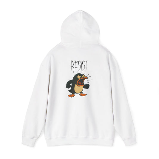 Angry Penguin Graphic Hoodie — 'ROAR' Retro Cartoon Streetwear