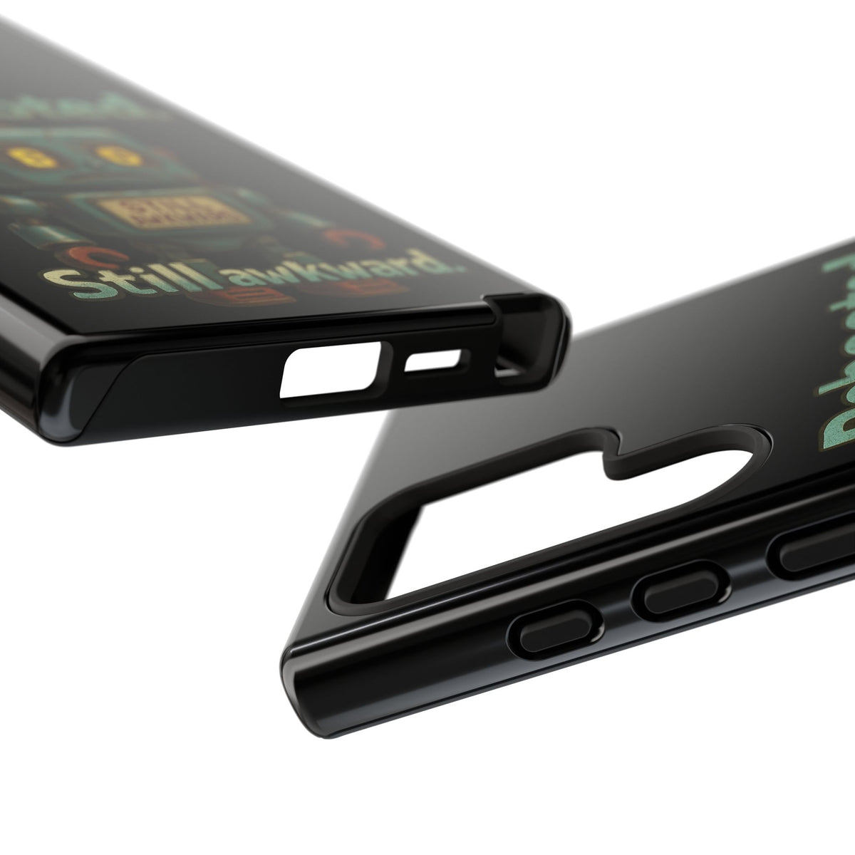 Phone Case — 'Rebooted. Still Awkward.' Retro Robot Protective Cover
