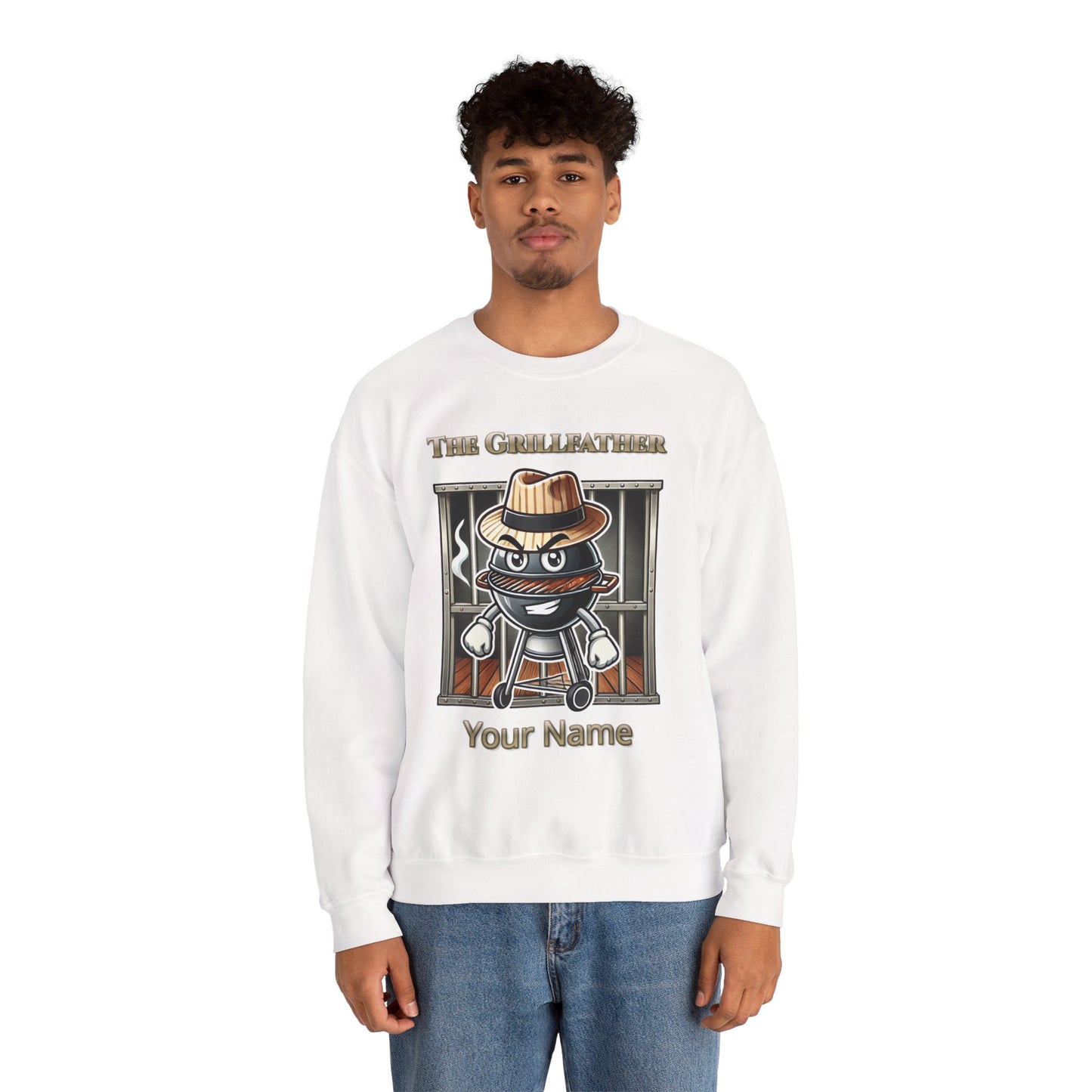 The Grillfather – Charcoal Crewneck Sweatshirt