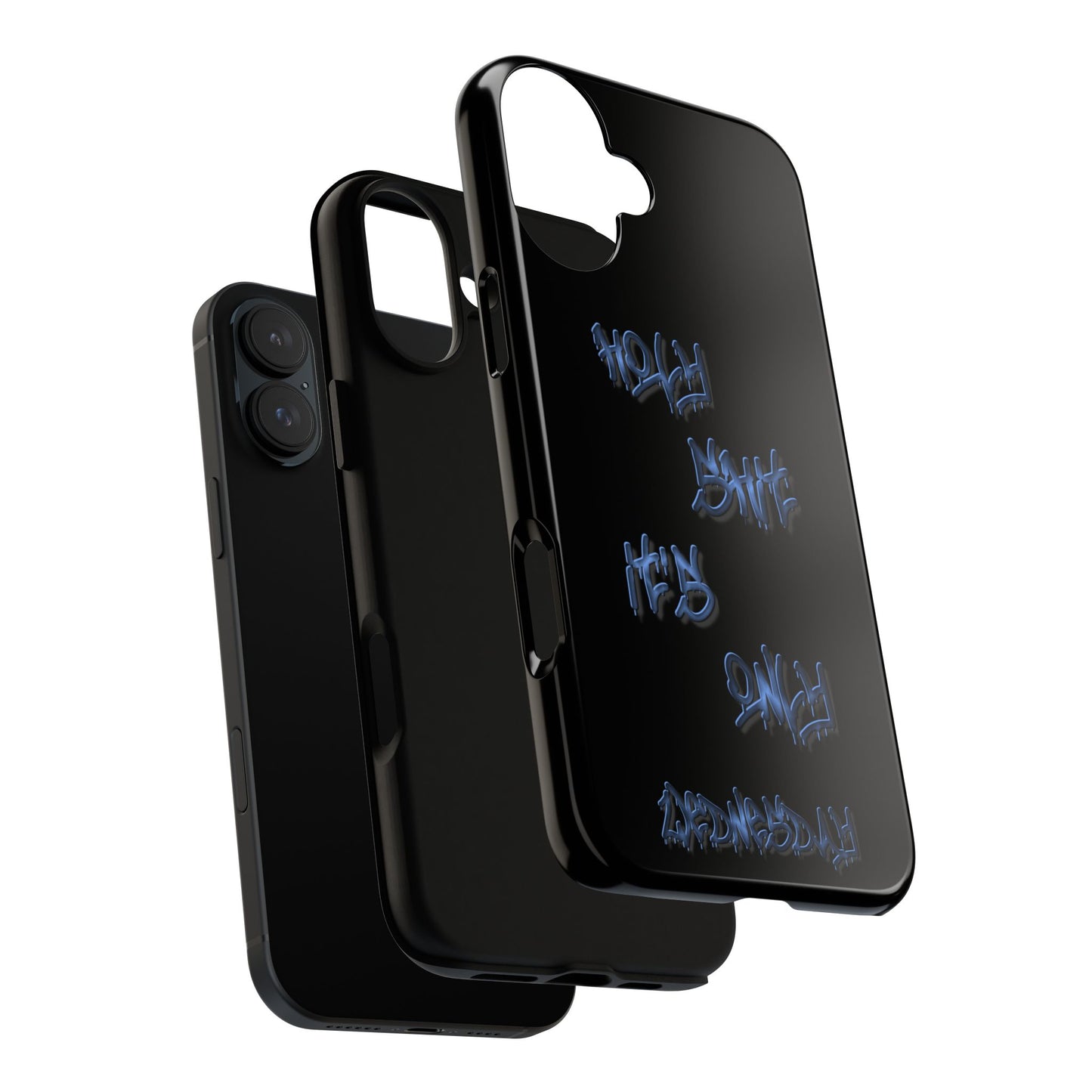 Phone Case — Blue Neon Graffiti "Tough Cases" Protective Cover
