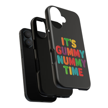 Phone Case — "It's Gummy Nummy Time" Colorful Candy Lettering Protective Case