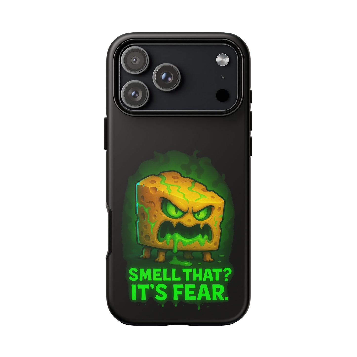 Phone Case — 'Smell That? It's Fear.' Spooky Cheese Monster Protective Case