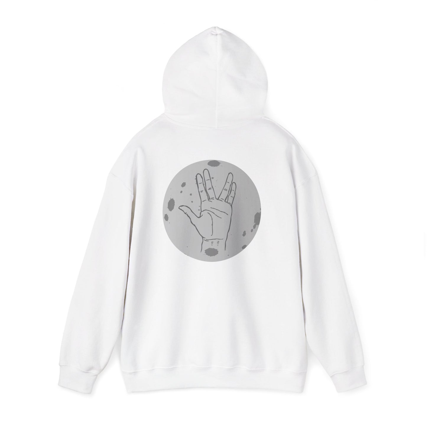 Vulcan Salute Hoodie — Retro Space Hand Graphic Pullover