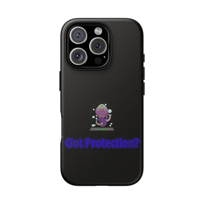 Phone Case — 'Got Protection?' Cute Purple Alien Anti-Shock Protective Cover