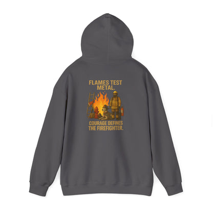 Flames Test Metal Firefighter Hoodie